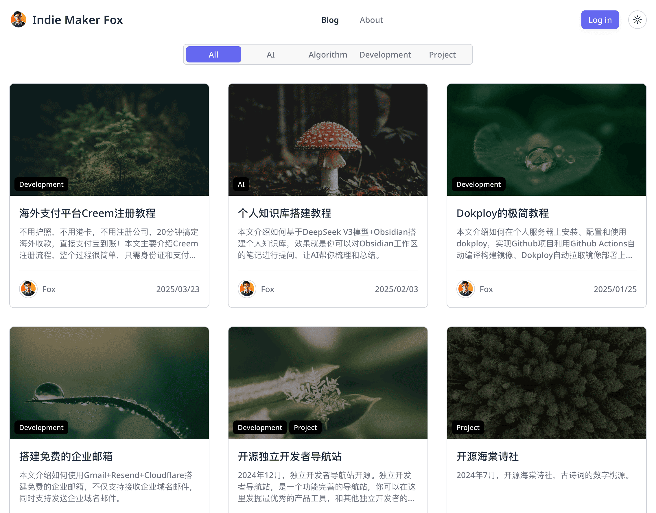 Blog website